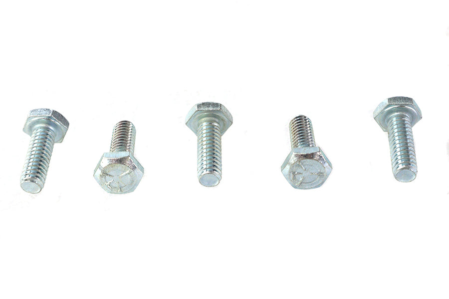 V-Twin Hex Cap Bolts Zinc 1/4 inch x 3/4 inch – Pack of 5