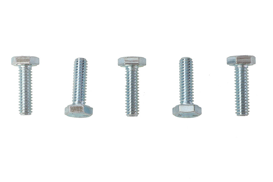 V-Twin Hex Cap Bolts Zinc 1/4 inch x 7/8 inch - Pack of 5