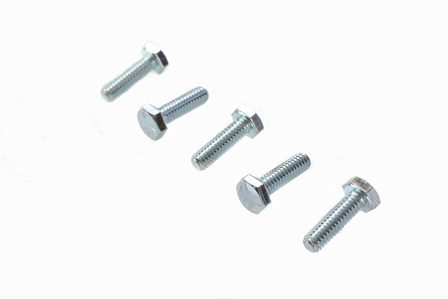 V-Twin Hex Cap Bolts Zinc 1/4 inch x 7/8 inch - Pack of 5