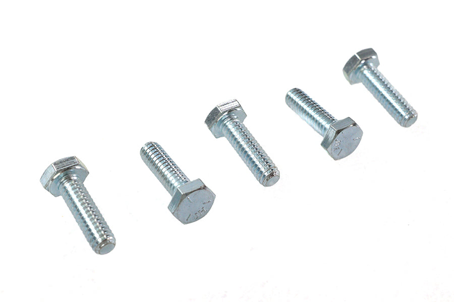 V-Twin Hex Cap Bolts Zinc 1/4 inch x 7/8 inch - Pack of 5