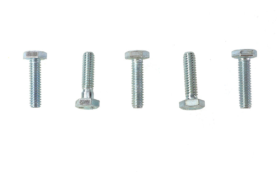 V-Twin Hex Cap Bolts Zinc 1/4 inch-20 x 1 inch – Pack of 5