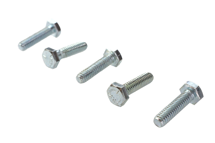 V-Twin Hex Cap Bolts Zinc 1/4 inch-20 x 1 inch – Pack of 5