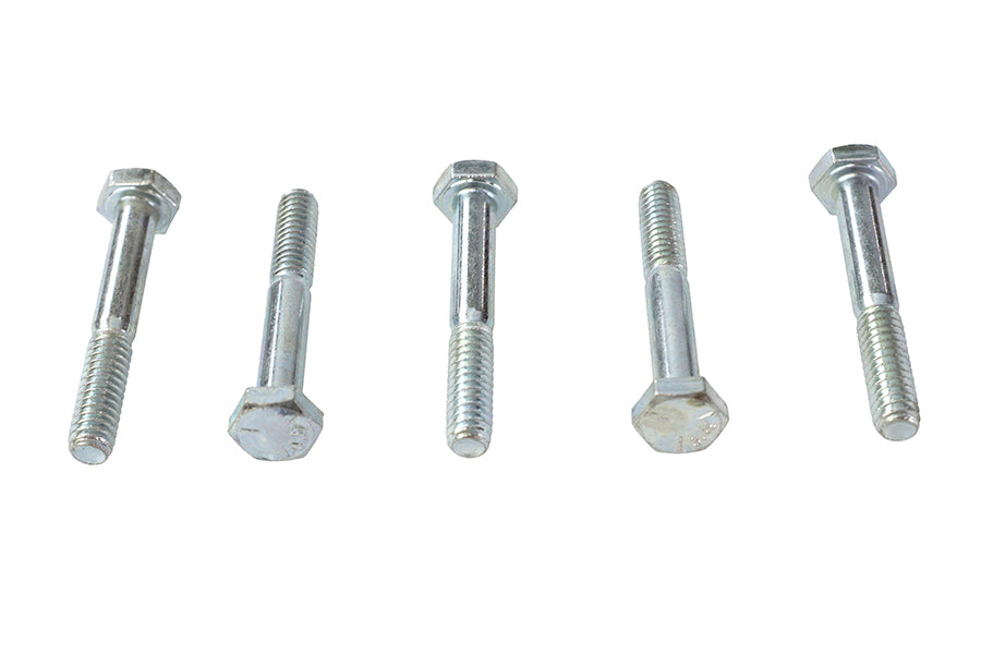 V-Twin Hex Cap Bolts Zinc 1/4 inch x 1-3/4 inch - Pack of 5