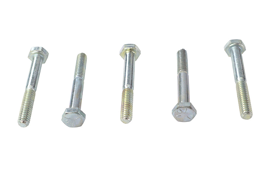 V-Twin Hex Cap Bolts Zinc 1/4 inch x 2 inch (Pack of 5)