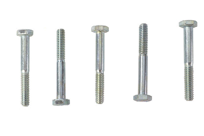 V-Twin Hex Cap Bolts Zinc 1/4 inch x 2 inch (Pack of 5)