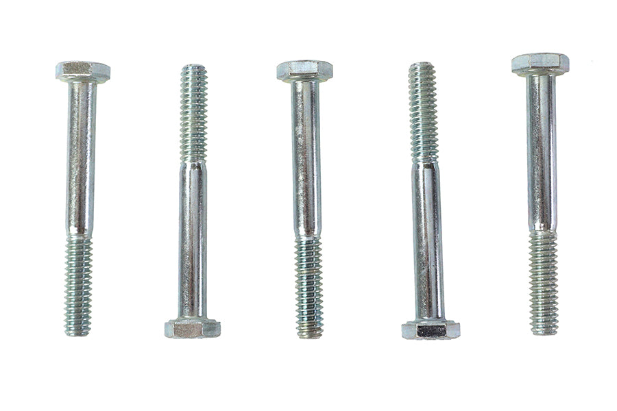 V-Twin Hex Cap Bolts Zinc 1/4 inch x 2-1/4 inch - Pack of 5