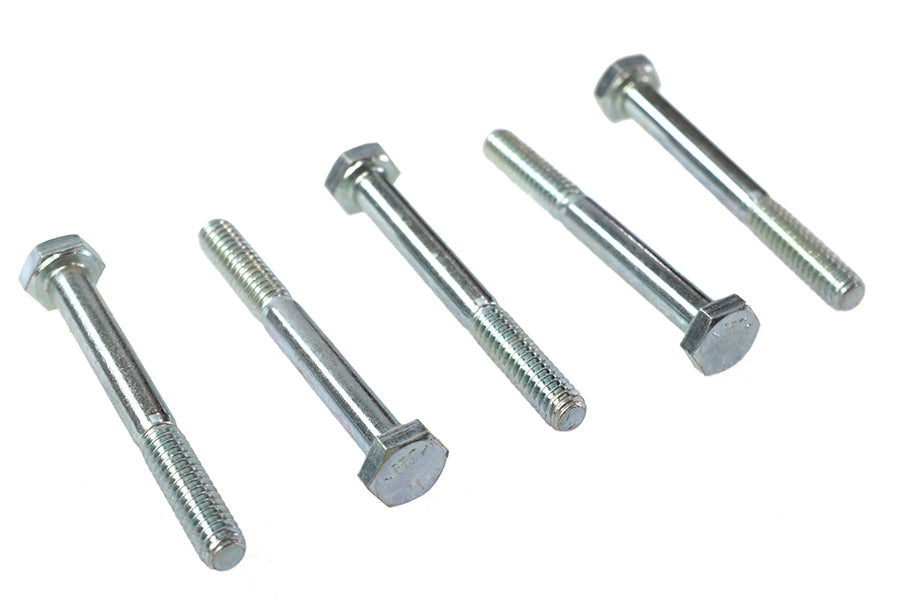V-Twin Hex Cap Bolts Zinc 1/4 inch x 2-1/4 inch - Pack of 5
