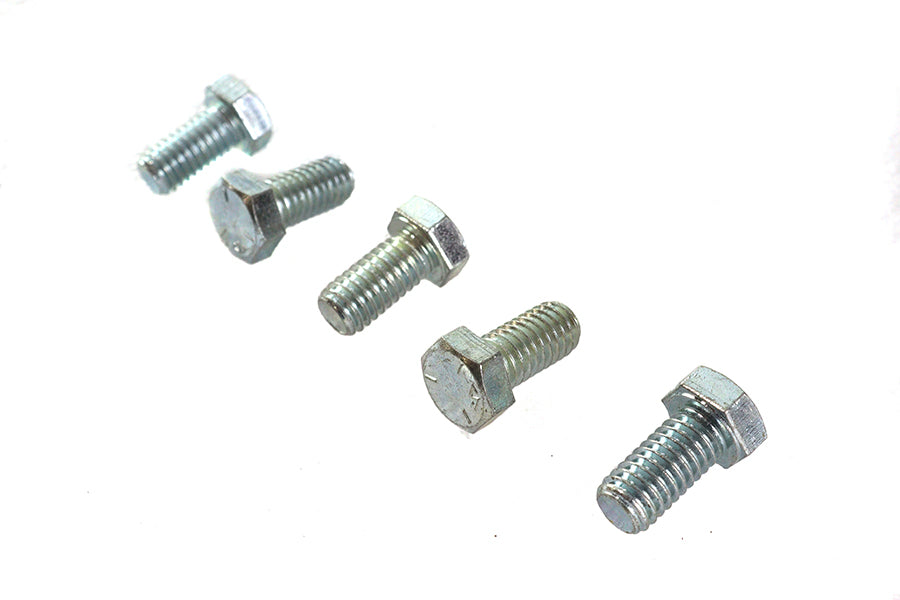 V-Twin Hex Cap Bolts Zinc 3/8 inch x 3/4 inch — Pack of 5