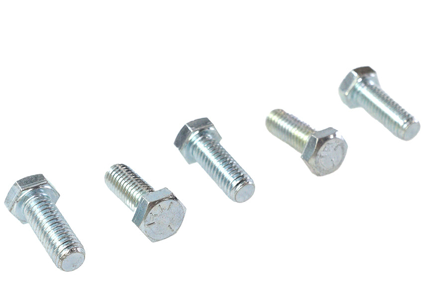 V-Twin Zinc Hex Cap Bolts - 3/8 inch x 1 inch, Pack of 5