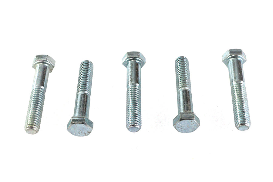 V-Twin Hex Cap Bolts Zinc 3/8 inch x 2 inch Pack of 5