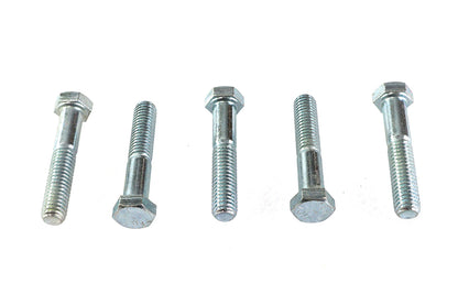 V-Twin Hex Cap Bolts Zinc 3/8 inch x 2 inch Pack of 5