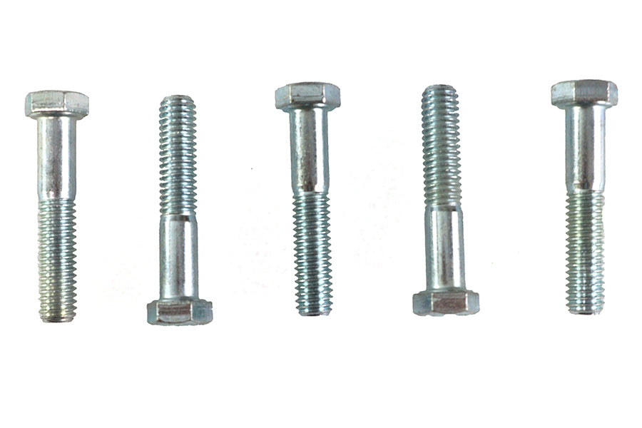 V-Twin Hex Cap Bolts Zinc 3/8 inch x 2 inch Pack of 5