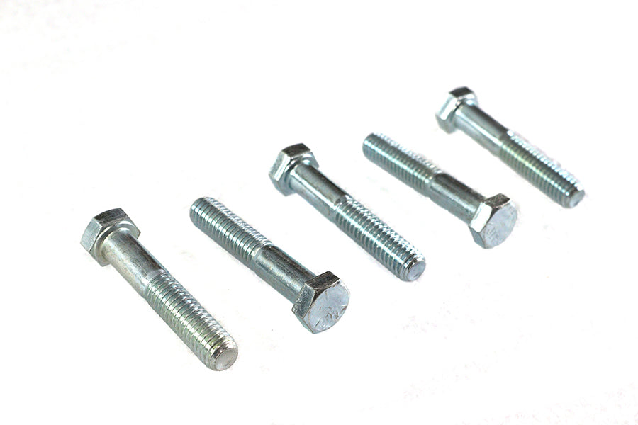 V-Twin Hex Cap Bolts Zinc 3/8 inch x 2 inch Pack of 5