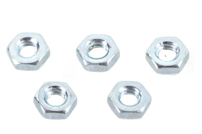 V-Twin Zinc Plated 1/4 Inch-20 Hex Jam Nuts (Pack of 5)