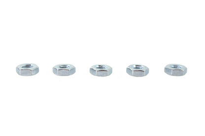 V-Twin Zinc Plated 1/4 Inch-20 Hex Jam Nuts (Pack of 5)