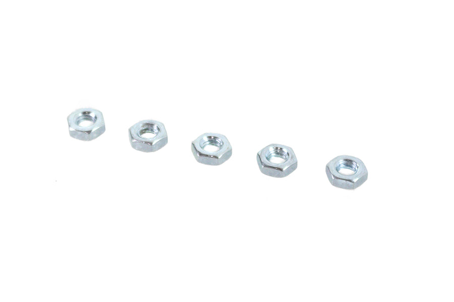 V-Twin Zinc Plated 1/4 Inch-20 Hex Jam Nuts (Pack of 5)