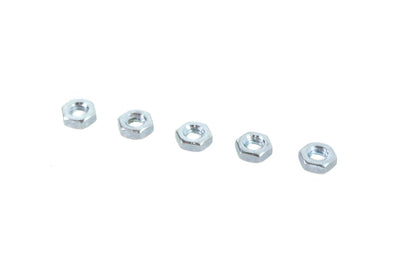 V-Twin Zinc Plated 1/4 Inch-20 Hex Jam Nuts (Pack of 5)