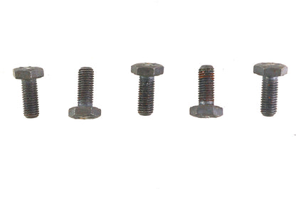 V-Twin Black Hex Cap Bolts 1/4 inch-20 x 3/8 inch (Pack of 5)