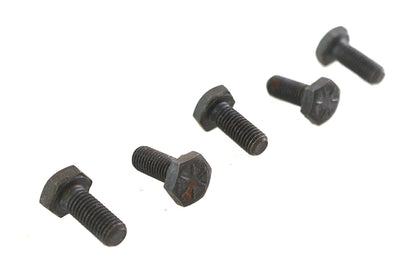V-Twin Black Hex Cap Bolts 1/4 inch-20 x 3/8 inch (Pack of 5)