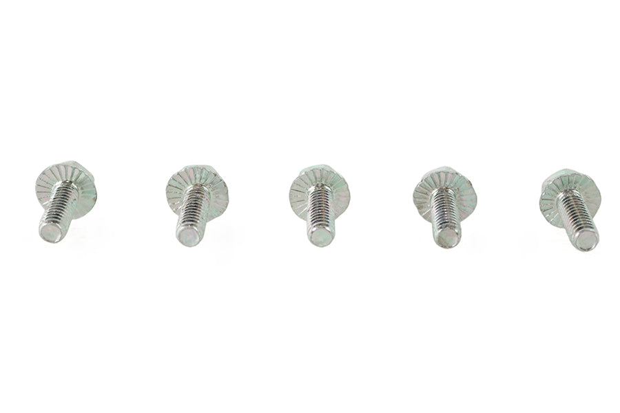 V-Twin Zinc Hex Flange Screws 1/4 inch-20 x 3/4 inch (Pack of 5)