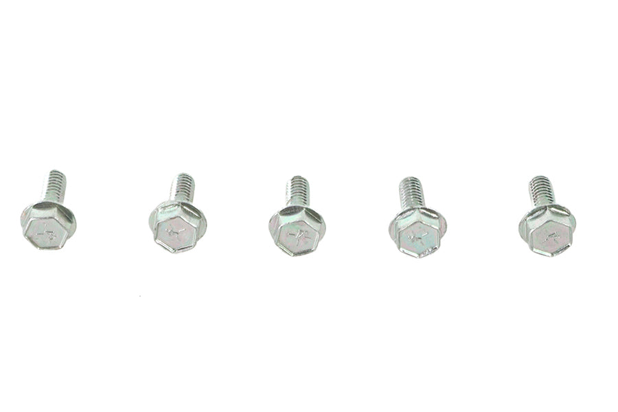 V-Twin Zinc Hex Flange Screws 1/4 inch-20 x 3/4 inch (Pack of 5)