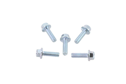 V-Twin Zinc Hex Flange Screws 1/4 inch-20 x 7/8 inch – Pack of 5