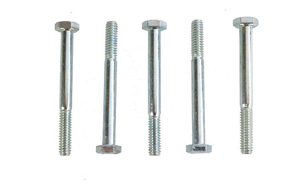 V-Twin Zinc Hex Cap Bolts 1/4 inch-20 x 2-1/2 inch (Pack of 5)