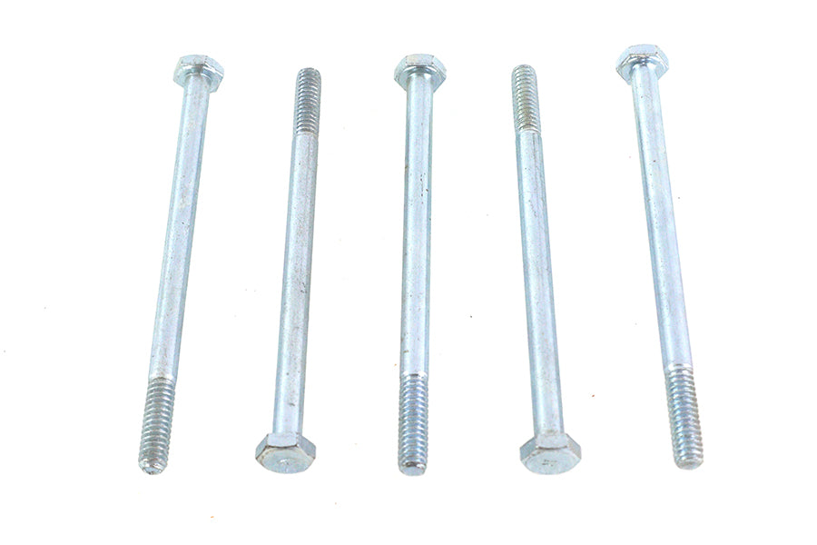 V-Twin Zinc Hex Cap Bolts 1/4 inch-20 x 4 inch (Pack of 5)