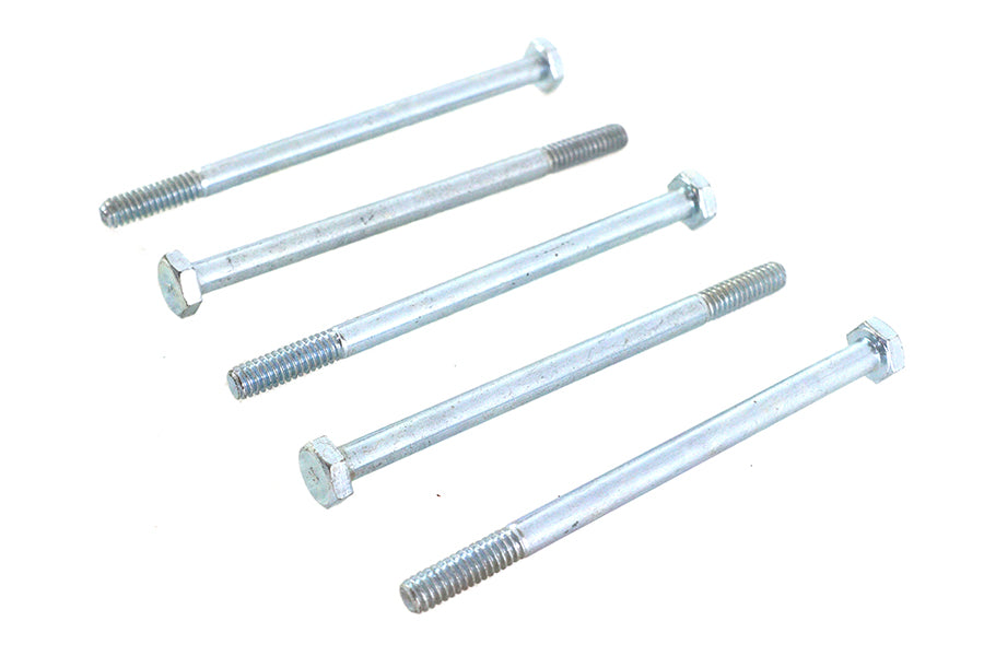 V-Twin Zinc Hex Cap Bolts 1/4 inch-20 x 4 inch (Pack of 5)