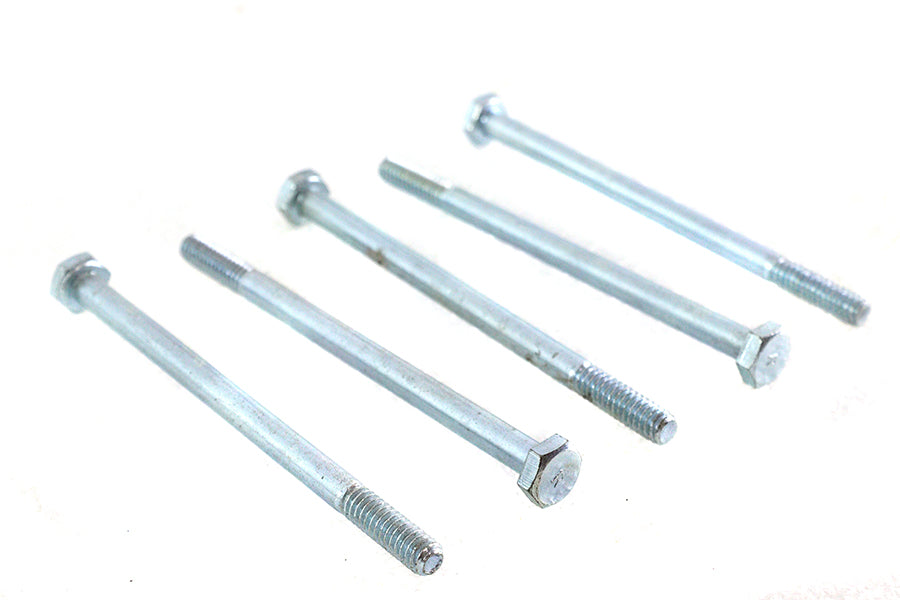 V-Twin Zinc Hex Cap Bolts 1/4 inch-20 x 4 inch (Pack of 5)