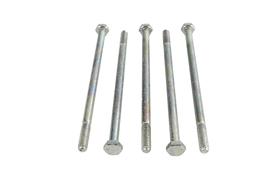 V-Twin Zinc Hex Cap Bolts 1/4 inch-20 x 5-1/4 inch - Pack of 5