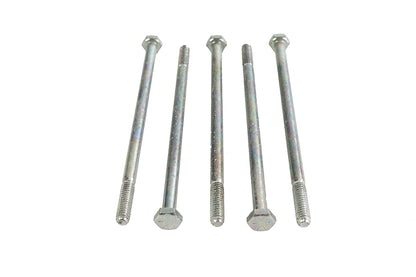 V-Twin Zinc Hex Cap Bolts 1/4 inch-20 x 5-1/4 inch - Pack of 5