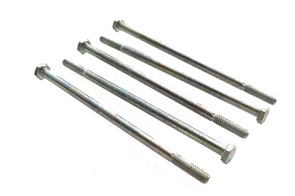 V-Twin Zinc Hex Cap Bolts 1/4 inch-20 x 5-1/4 inch - Pack of 5