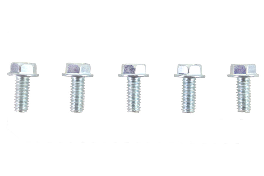 V-Twin Zinc Hex Flange Screws 5/16 inch-18 x 5/8 inch (Pack of 5)