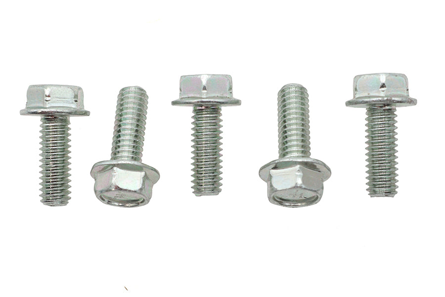V-Twin Zinc Hex Flange Screws 5/16 inch-18 x 7/8 inch (Pack of 5)