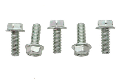 V-Twin Zinc Hex Flange Screws 5/16 inch-18 x 7/8 inch (Pack of 5)