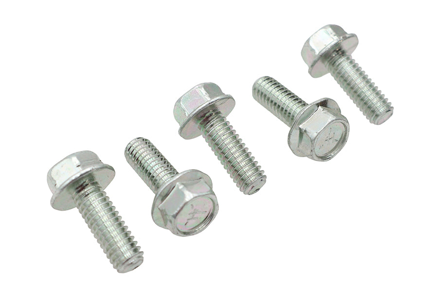 V-Twin Zinc Hex Flange Screws 5/16 inch-18 x 7/8 inch (Pack of 5)