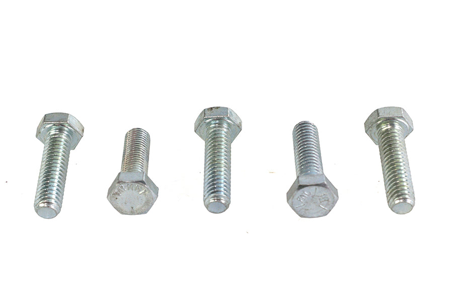 V-Twin Zinc Hex Cap Bolts 5/16 inch-18 x 1-1/8 inch (Pack of 5)
