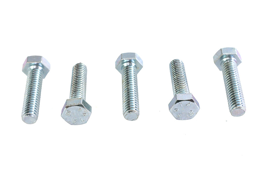 V-Twin Zinc Hex Cap Bolts 5/16 inch-18 x 1-1/4 inch - Pack of 5