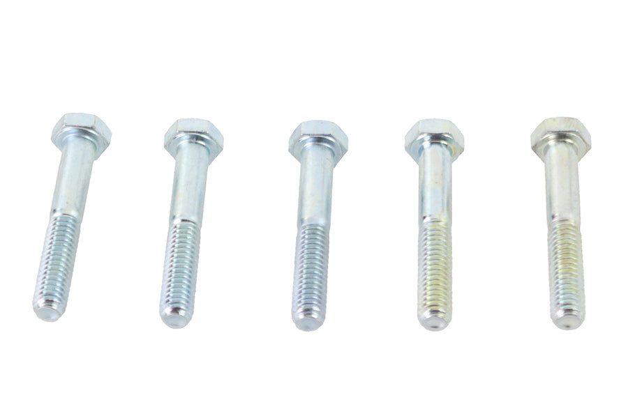 V-Twin Zinc Hex Cap Bolts 5/16 inch-18 x 2 inch, Pack of 5
