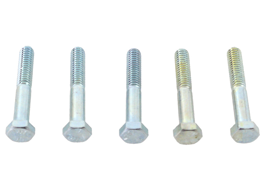 V-Twin Zinc Hex Cap Bolts 5/16 inch-18 x 2 inch, Pack of 5