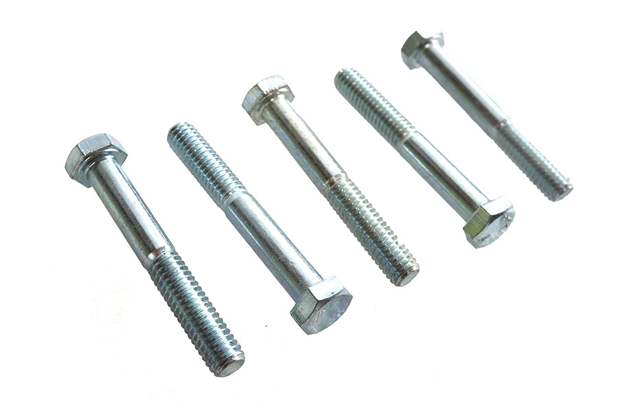 V-Twin Zinc Hex Cap Bolts 5/16 inch x 2-1/4 inch (Pack of 5)