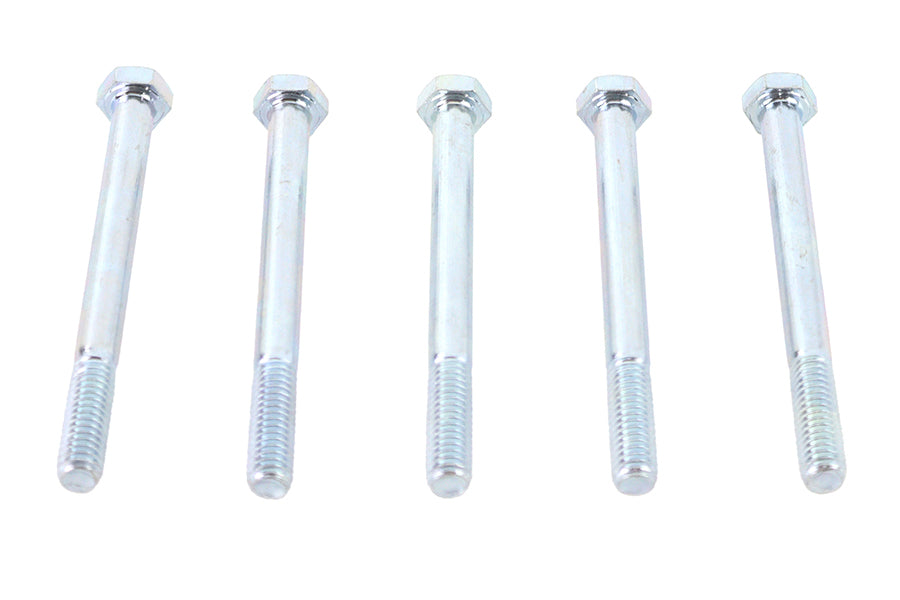 V-Twin Zinc Hex Cap Bolts 5/16 inch-18 x 3-1/2 inch (Pack of 5)