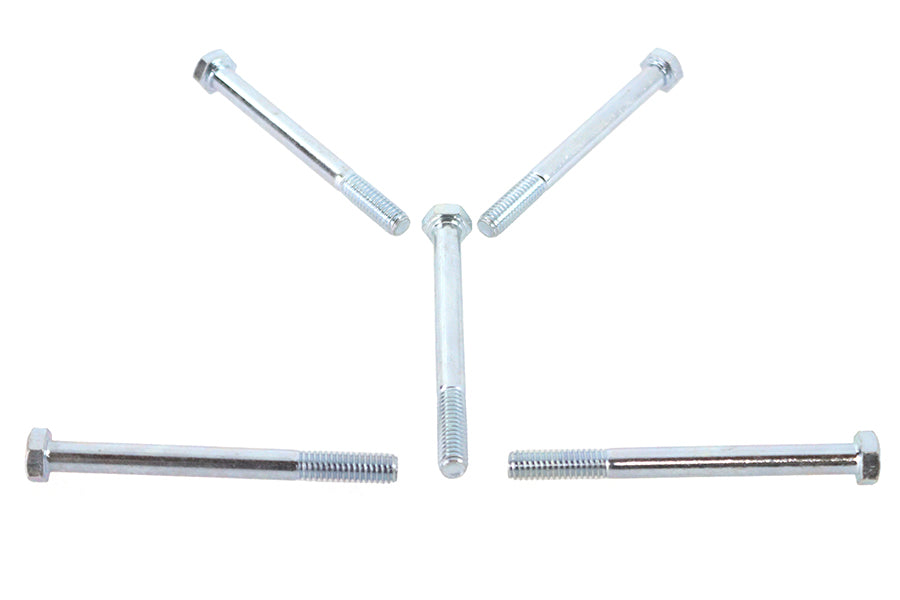 V-Twin Zinc Hex Cap Bolts 5/16 inch-18 x 3-1/2 inch (Pack of 5)