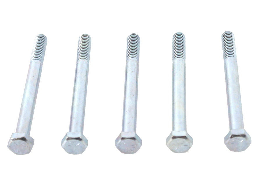V-Twin Zinc Hex Cap Bolts 5/16 inch-18 x 3-1/2 inch (Pack of 5)