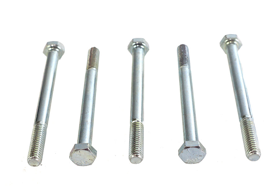 V-Twin Zinc Hex Cap Bolts 5/16 inch-18 x 3-3/4 inch - Pack of 5