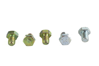 V-Twin Zinc Hex Cap Bolts 3/8 inch-16 x 1/2 inch - Pack of 5