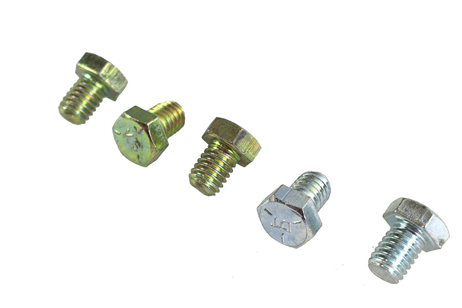 V-Twin Zinc Hex Cap Bolts 3/8 inch-16 x 1/2 inch - Pack of 5