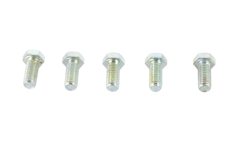 V-Twin Zinc Hex Cap Bolts 3/8 inch-16 x 7/8 inch – Pack of 5
