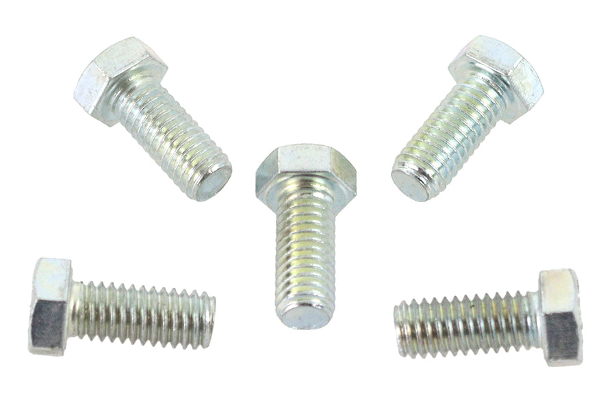 V-Twin Zinc Hex Cap Bolts 3/8 inch-16 x 7/8 inch – Pack of 5